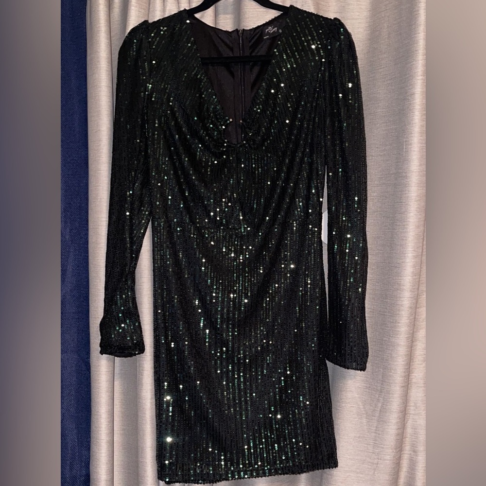 Hunter Green Sparkly Dress